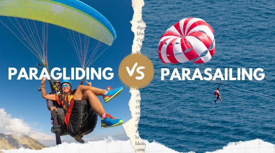 What is difference between paragliding and parasailing?